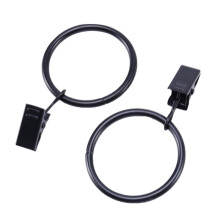 144 Pack Rings Curtain Clips Strong Metal Decorative Drapery Window Curtain Ring with Clip Black