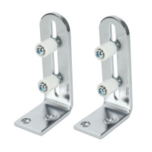2X Floor Guide for Bottom Of Sliding Barn Doors Adjustable Wall Mount Stay Roller Guide Bearings