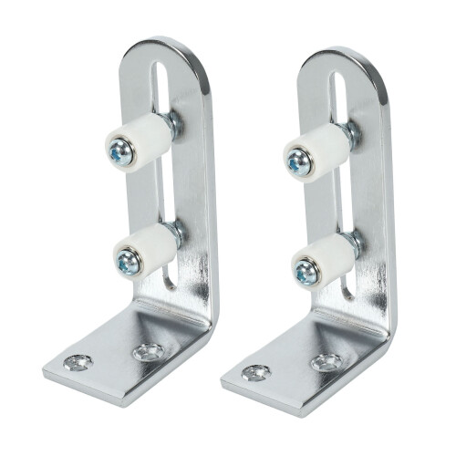 2X Floor Guide for Bottom Of Sliding Barn Doors Adjustable Wall Mount Stay Roller Guide  Bearings