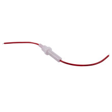 Red Wire White Screw Type Cap Inline 6mm x 30mm Tube Fuse Holder 10Pcs