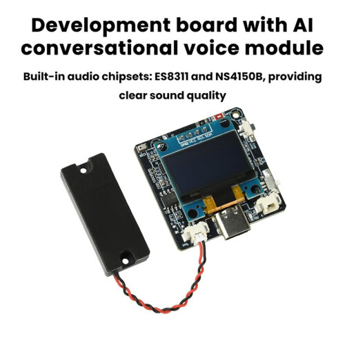 ESP32-C3 AI Conversational Voice Module with 0.96-Inch Display, WiFi  Development Board Supports AI Models 1