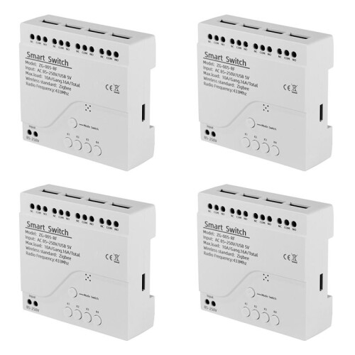 4X 4 Channels Tuya ZigBee   Module RF433  Home Automation DIY Breaker Wireless Relay Voice Control