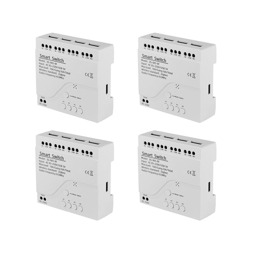 4X 4 Channels Tuya Zigbee Module Rf433 Home Automation Diy Breaker Wireless Relay Voice Control 4713905096349