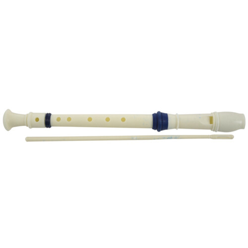 2X Strumento Musicale 6 Fori Flauto Flauto Soprano - Bianco Blu 2