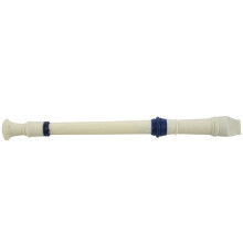 2X Music Instrument 6 Holes Soprano Flute Recorder White