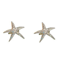16 Pack Crystal Starfish Napkin Rings,Rhinestone Napkin Ring Napkin Holders for Wedding Party, Beach Table Decor