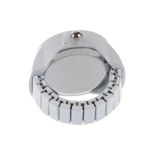 2X Finger Ring Watch Chic White Rhinestone for Ladies 2