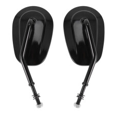2X Black Matte Motorcycle Side Mirrors for Davidson Xl 883 1200 Touring