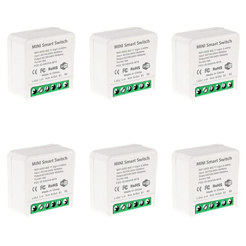 6X   WiFi Relay , DIY Timer Light  Module  Life/Tuya Application, Wireless Remote Control