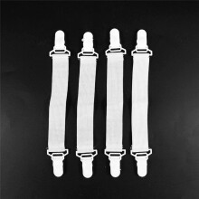 16 Pcs Home White Elastic Mattress Bed Sheet Grippers Clips