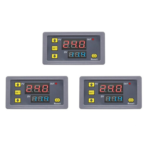 3X Digital  Delay Relay LED Display Cycle Timer Control  Adjustable Timing Relay  Delay  DC12V