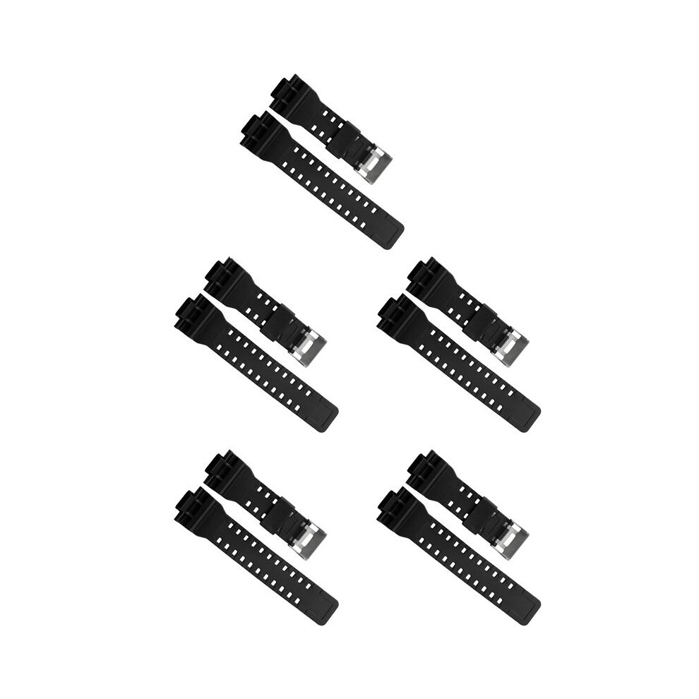 5X Natural Resin Replacement Watch Band Strap For Gd120/Ga-100/Ga-110/Ga-100C(Black) Black 6032923110652