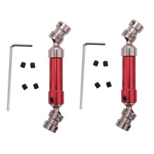 2X Metal Rear Drive Shaft Cvd for 12428 12423 1/12 Rc Car Crawler Short Course Truck Upgrade Hop- Parts,Red