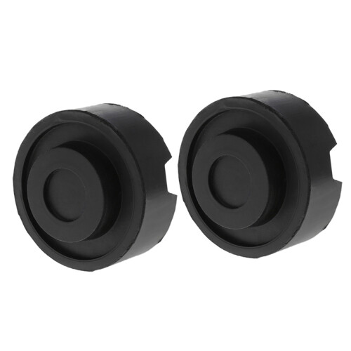 2X Black Rubber Slotted Floor Jack Pad Frame Rail Adapter for Pinch Weld Side Pad