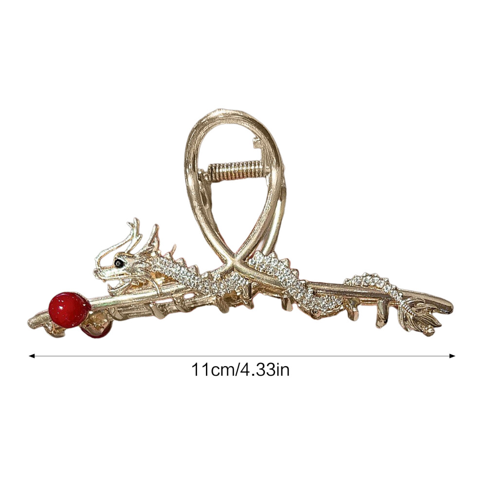 Dcph-Clothing (Dragon Barrette) Chinese Dragon Hair Clip - Alloy Women\'S Accessory
