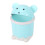 2X  Cute Desktop Trash Desktop with Lid Small Paper Basket  Flip Plastic Trash Can 2