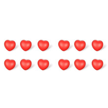 12Pcs 1.5 Inch Red Heart Stress Balls Valentine'S Day Heart Shapeds Foam Stress Relief for School Carnival Reward