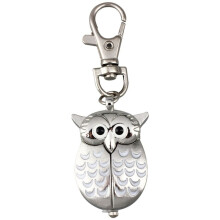 3X Owl Fickur med Nyckelring 40 X 25 mm Silver