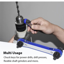 4 in 1 Drill Chuck Key Professional Master Chuck Key for Tightening and Loosening Chuck for Most Drills