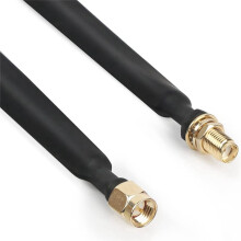 2X LoRa Flat Cable SMA Male to SMA Female Window and Door Feed Thru Coaxial Cable Extension Adapter for LoRa WiFi