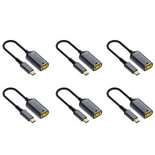 6X 140W  Square Plug Laptop Charger to 5V 9V 20V USB C PD Power Adapter Converter Fast Charging Cable Cord for