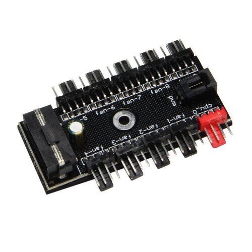 2X 10-Poorts Pc-Chassisventilatorhub CPU-Koeling HUB 12V 4-Pins Ventilator PWM-Hub -Controller 2