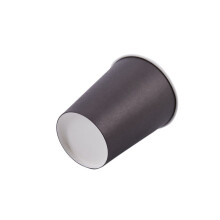 60 Paper Cups (9Oz) - Plain Solid Colours Birthday Party Tableware Catering(Black)