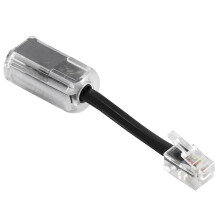 Cavo Telefonico Districante, Confezione da 6 Pezzi Cavo Telefonico Arrotolato Nero / 1,1 Piedi Un Spirale Pacchetto Nero Rotante Allungato 6 Pezzi