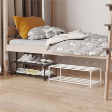 Shoe Rack Under the Bed Shoe Rack - Sturdy Metal Organizer for Small Spaces, Front Door Black