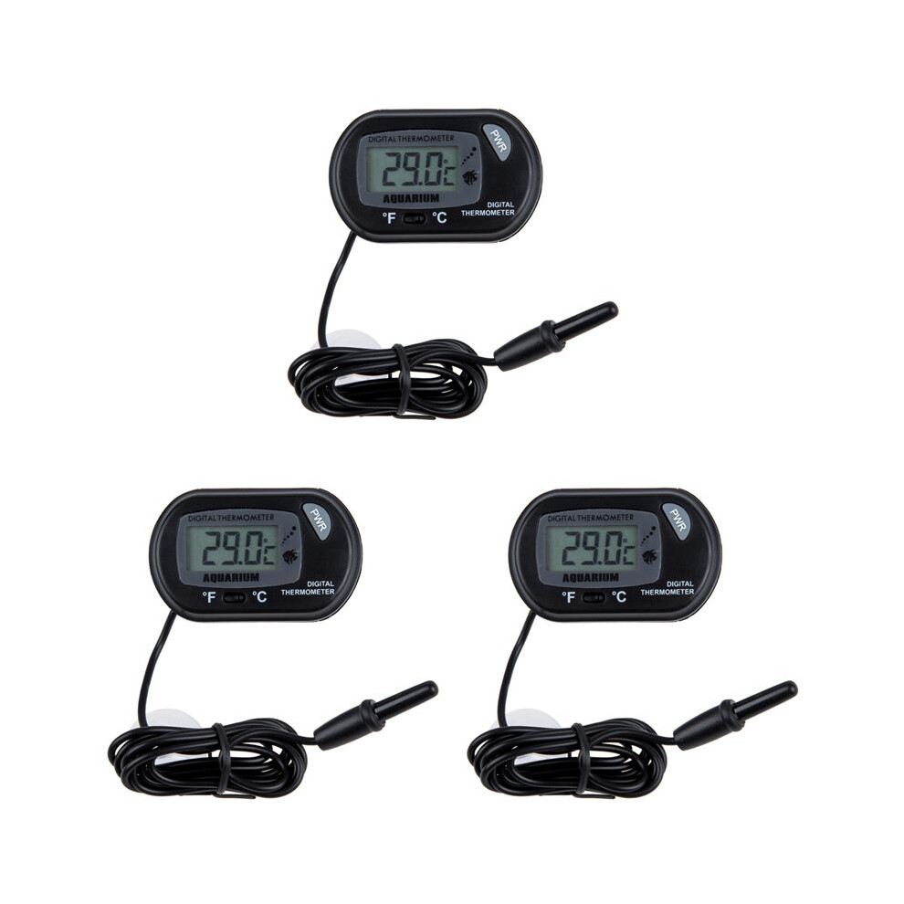 Brecantia 3X Digital Lcd Fish Aquarium Marine Vivarium Thermometer -50C To 70 C