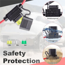 10 FT 12V Fixed Thread Power Outlet,Female Cigarette Lighter Socket, 12 AWG 12 Volt Power Supply Cigarette Lighter Plug