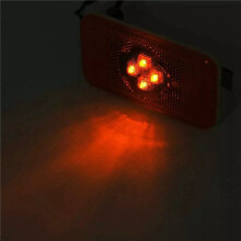 10Pcs 24V Car Truck LED Side Light Amber Indicator Lamp 4 LED for Trucks FM/FH