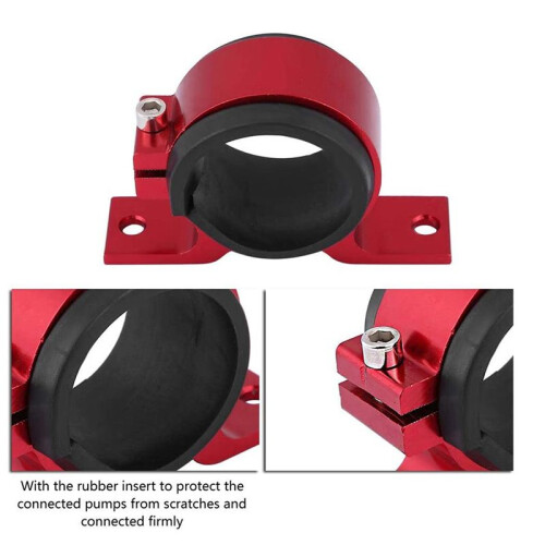 10X Red 60mm Fuel Pump Single Mount Bracket Fuel Filter External Bracket Clamp Cradle for 044 1