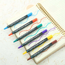 2X 36 Farben Acrylfarben-, Feiner Farbstift mit Punktspitze, für Erwachsene, Kinder, Metallic, Klassische Farben, Doppelspitzen-Maker-Stift