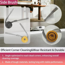 Replacement Parts for Qrevo Curv 2 Flow Robot Vacuum Cleaner Including Main Brush,Side Brushes,Filters,Dust Bag