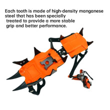 12 Teeth Professional Crampons Shoe Covers Spike Cleats Outdoor Rock Climbing Ice Fishing Snowshoeing Equipment