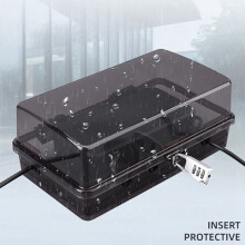 2X New Outdoor Electrical Box Waterproof Dustproof Wall Mounted Outdoor Outlet Cover Lockable Large Capacity Socket Box