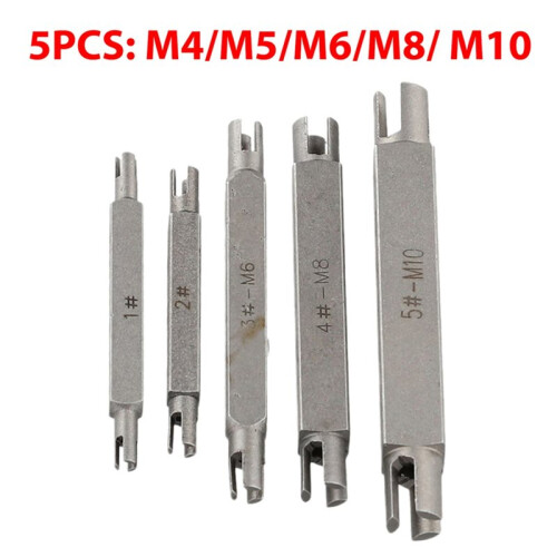 5PCS M10 Screw Tap Extractor Set - Double  Hex Extractor for Broken Screws 1