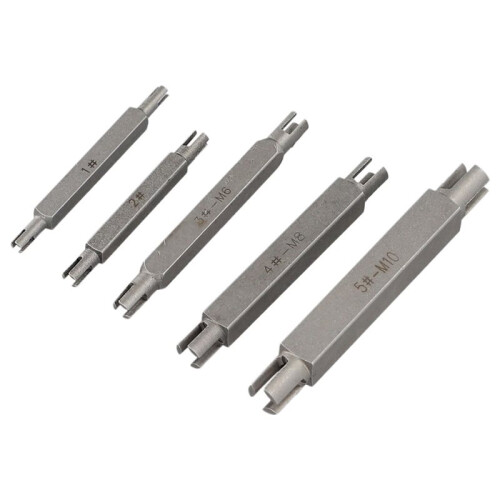 Kit de 5 Extracteurs de Vis M10 - Extracteur Hexagonal à Double Tête pour Vis Cassées 2