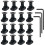 64 Pack M 4 T-Nut Metric Camming Screw Replacement Sets Compatible with Standard Rail Systems, with Thread Screws 4
