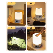 Rechargeable LED Night Light Timing Dimmable USB Table Lamp Baby Bedside Sleeping Reading Touch  Book Desk Lamp