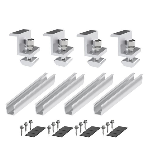 20x Solar Panel Mount Bracket Photovoltaic Panel Rail Solar Panel Mount Fastening Module with Mid 35mm 1