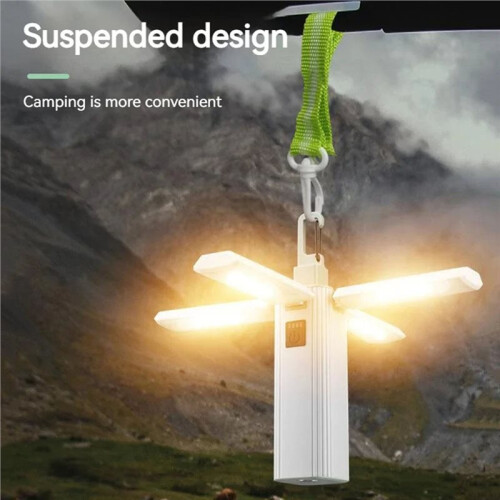 Protable Rechargeable Camping Light Tent Chandelier Ultra Long Life Multi-Function Flashlight Folding Hand Lamp 2