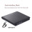 Dual-Interface Blu-Ray Burning Brushed Finish USB 3.0 External Optical Drive DVD/CD Burner External Laptop DVD Drive 10