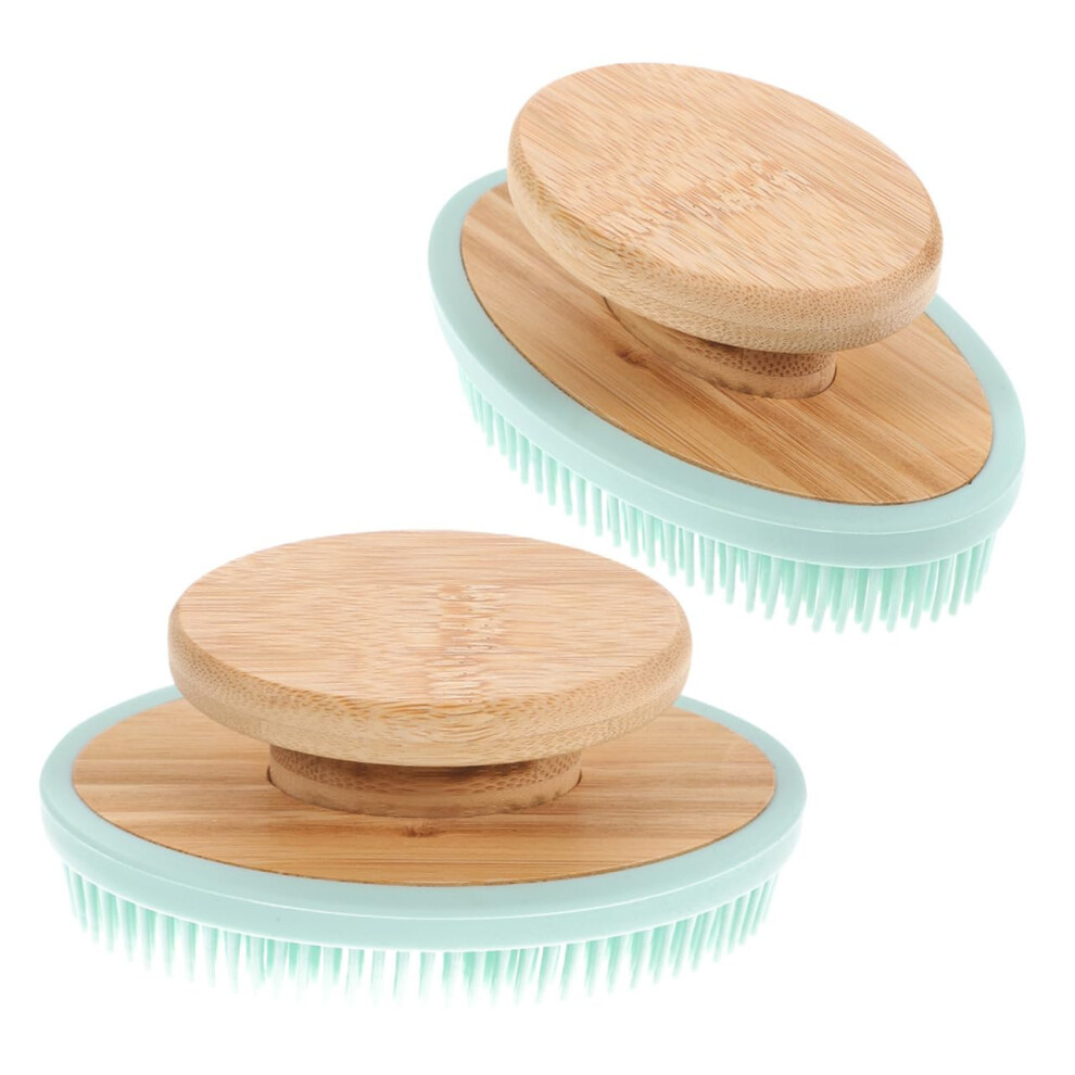Silicone Body Scrubber and Bath Brush Set for Gentle Exfoliation and Full Body Cleaning