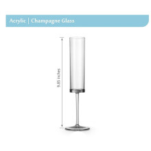 Champagne Flutes 6 OZ Square Champagne Glasses Stemmed Coupes Reusable Wedding Toasting Glasses 24 Pack Transparent