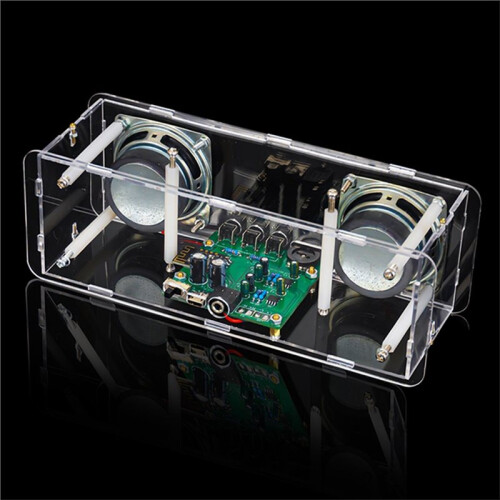 Electronic DIY Dual-Channel  Speaker Kit Stereo Amplifier, Soldering Assembly Practice Board, Audio Module