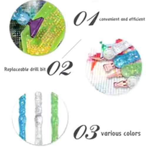 5D Diamond Painting Accessorie Resin Dot Drill Pen Spiral Style Replaceable Pen Tip DIY Diamond Embroidery Tool A 1