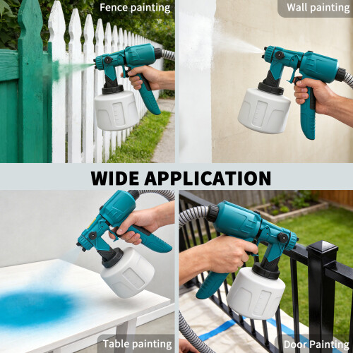 Split-Type HVLP Electric Paint Spray Gun,Paint Sprayer,3 Spray Pattern 2