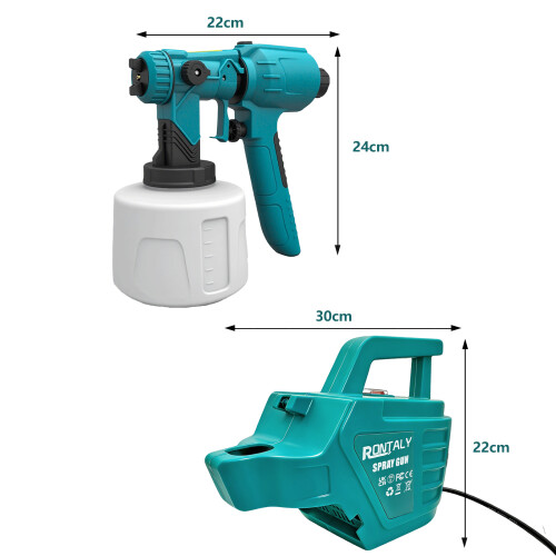 Split-Type HVLP Electric Paint Spray Gun,Paint Sprayer,3 Spray Pattern 1